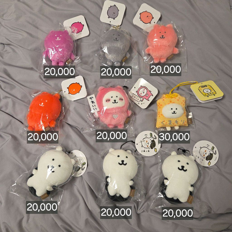 치이카와 우사기 하치와레 랏코 농담곰 모몽가 인형 키링 이미지