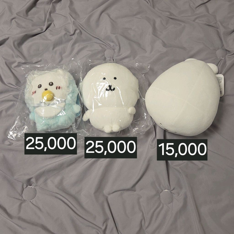 치이카와 우사기 하치와레 랏코 농담곰 모몽가 인형 키링 이미지