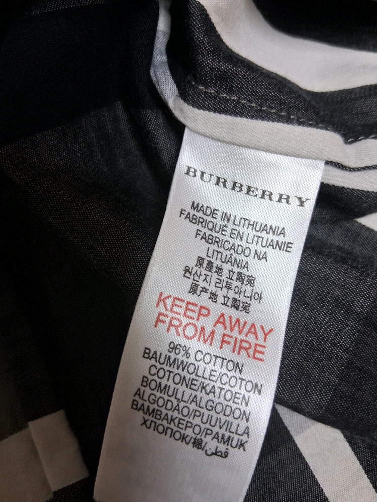 여아동 버버리키즈 체크셔츠140 10세전후 이미지