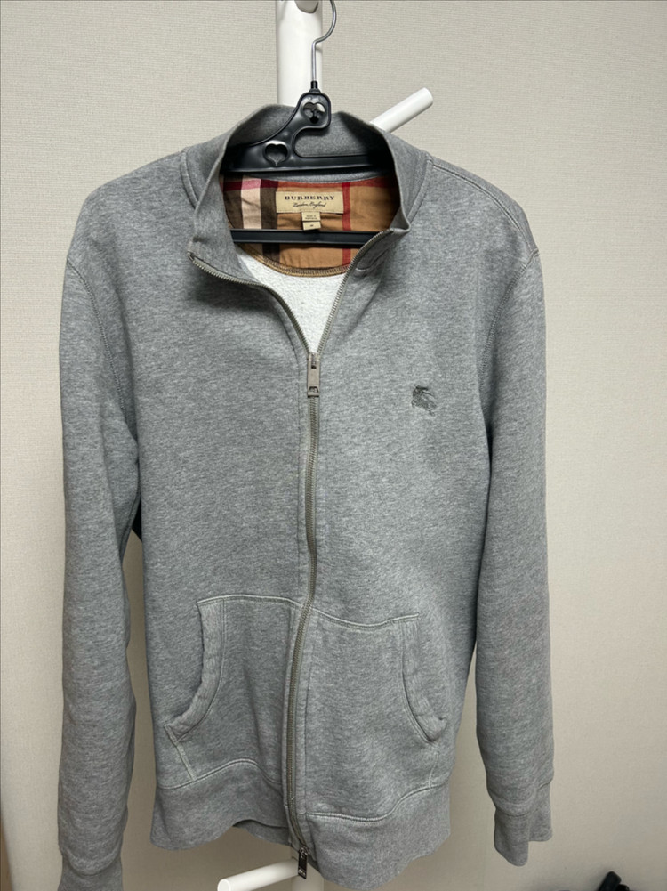 버버리 체크 안감 코튼 집업 스웨트 셔츠 이미지