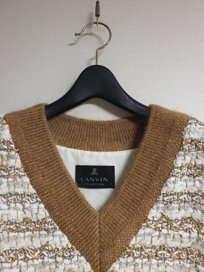 랑방컬렉션 글리터 니트 베스트 66사이즈 정품 이미지