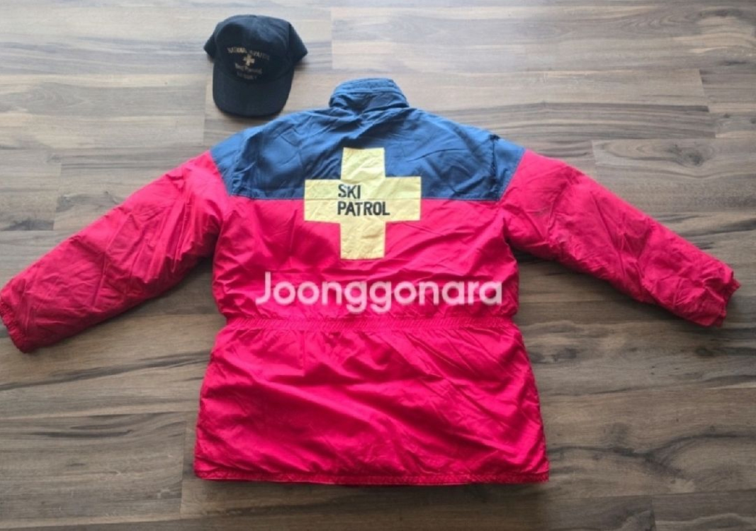 대한 스키 협회 스키복 SKI PATROL 스키 패트롤 패딩 XL + 용평 리조트 스키 패트롤 모자 스키 패딩 이미지
