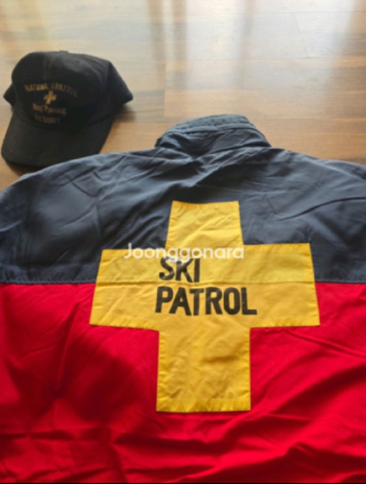 대한 스키 협회 스키복 SKI PATROL 스키 패트롤 패딩 XL + 용평 리조트 스키 패트롤 모자 스키 패딩 이미지