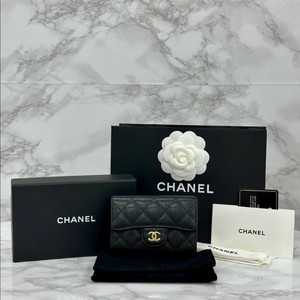 [풀구성]샤넬 클래식 골드메탈 카드지갑 캐비어 블랙 이미지