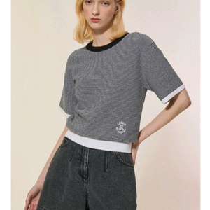 랑방스트라이프 반팔 티셔츠 이미지