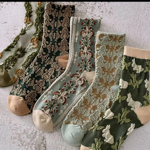 여성 양말 5켤레 세트 이미지