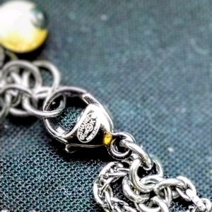 Chanel Pearl Necklace 진품 18금 Grey Metal 목걸이진주 18k Gold 샤넬cc로고 이미지