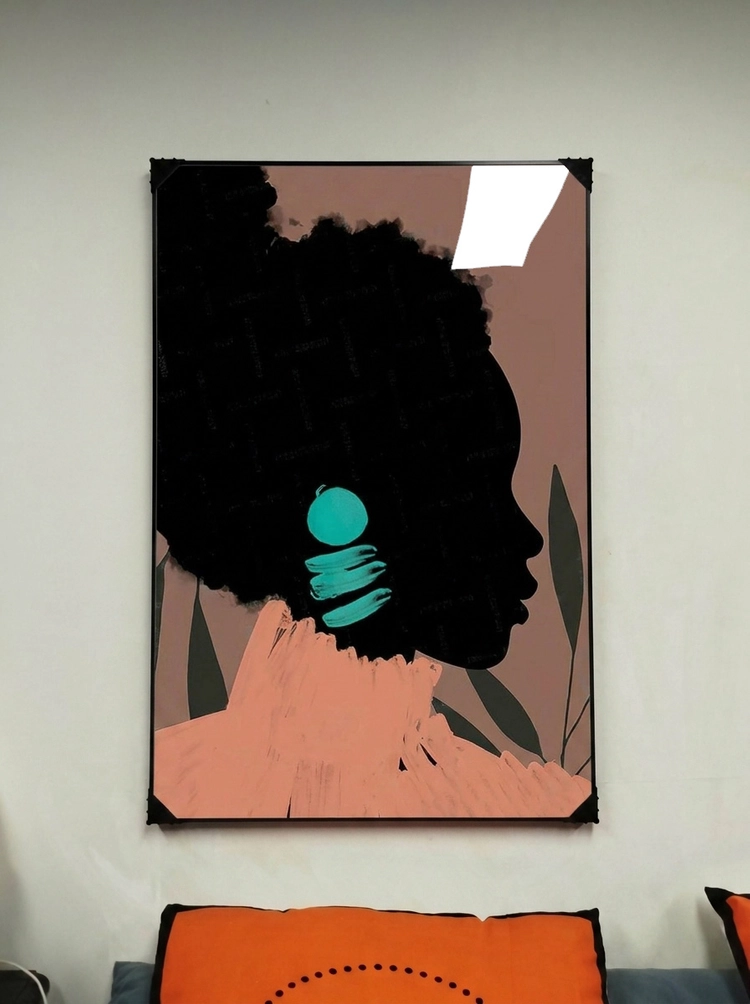 그림 액자 팝아트 인테리어소품 흑인여성그림 인물액자 모던하고 감각적인 거실 분위기 연출용 대형 벽걸이 아트포스터 2 이미지