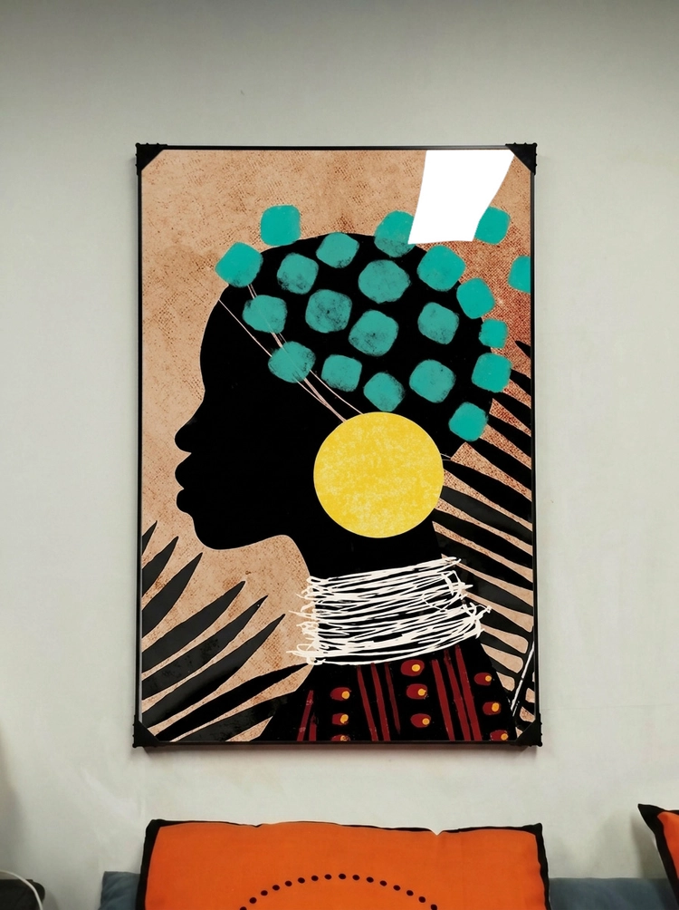 그림 액자 팝아트 인테리어소품 흑인여성그림 인물액자 모던하고 감각적인 거실 분위기 연출용 대형 벽걸이 아트포스터 2 이미지