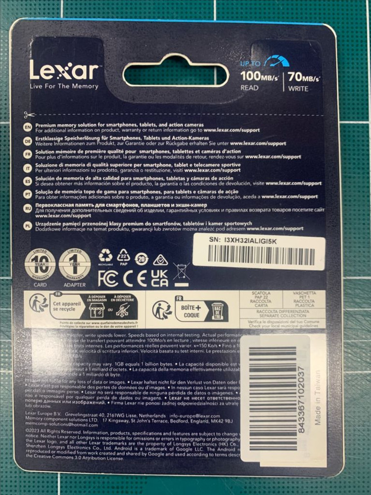 Lexar 512GB 마이크로SD카드 팢니다. 미개봉 새제품 이미지
