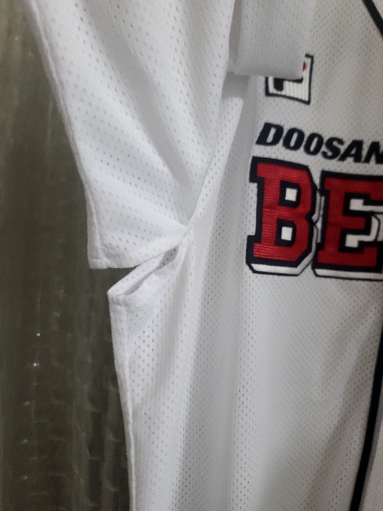[선수실착]두산베어스 김민혁 선수 홈 유니폼 이미지