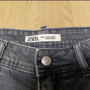 ZARA 그레이 워싱 데님 반바지 32사이즈 (남녀공용) 이미지