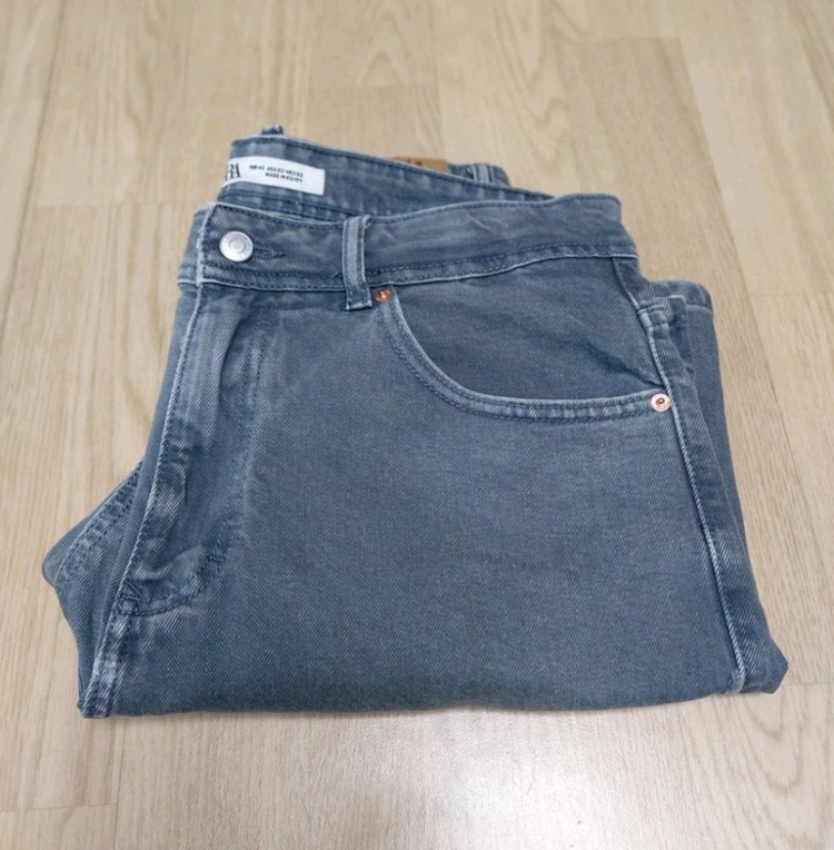 ZARA 그레이 워싱 데님 반바지 32사이즈 (남녀공용) 이미지