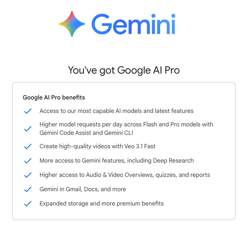 제미나이 프로 4개월 무료 코드 (Google AI Pro) 이미지