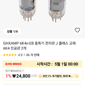6K4-EN 진공관 2알 이미지