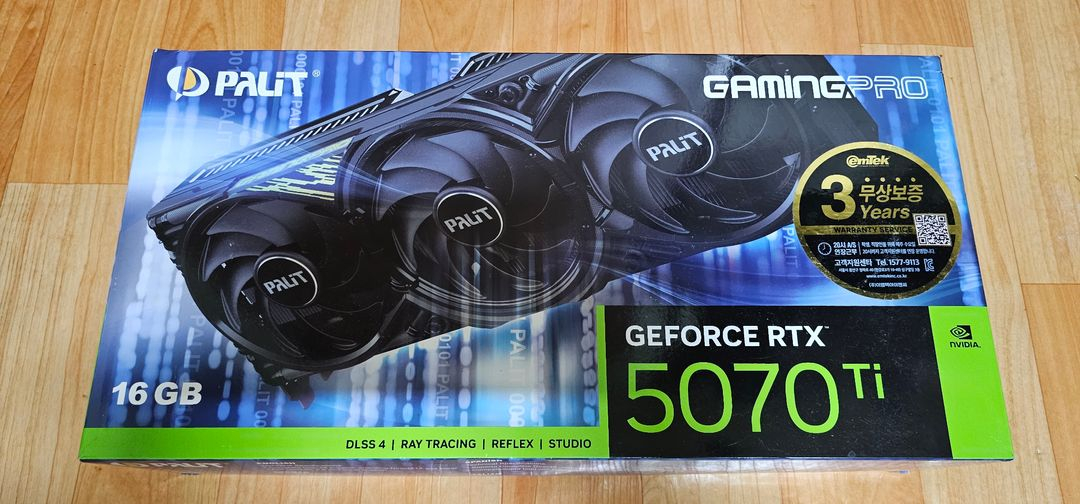 PALIT RTX 5070TI GAMINGPRO-S 그래픽카드 판매합니다 이미지