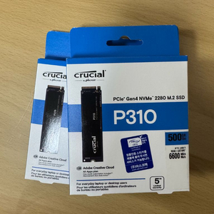 마이크론 p310 NVMe SSD 500GB 미개봉 2개 이미지
