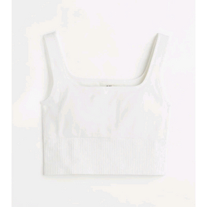 H&M 심리스 스포츠 브라렛 화이트 이미지