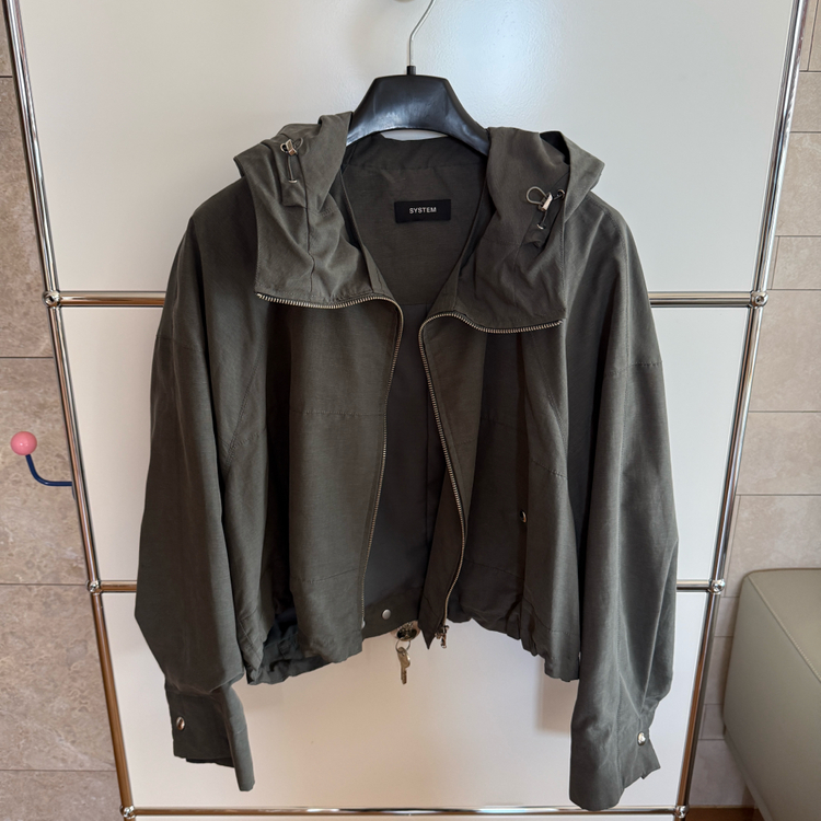 한섬 시스템 오버사이즈 집업 후드 지퍼 82사이즈 이미지