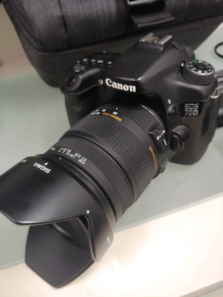 캐논 70d 시그마 18-50 os 손떨방 렌즈 팝니다. 이미지