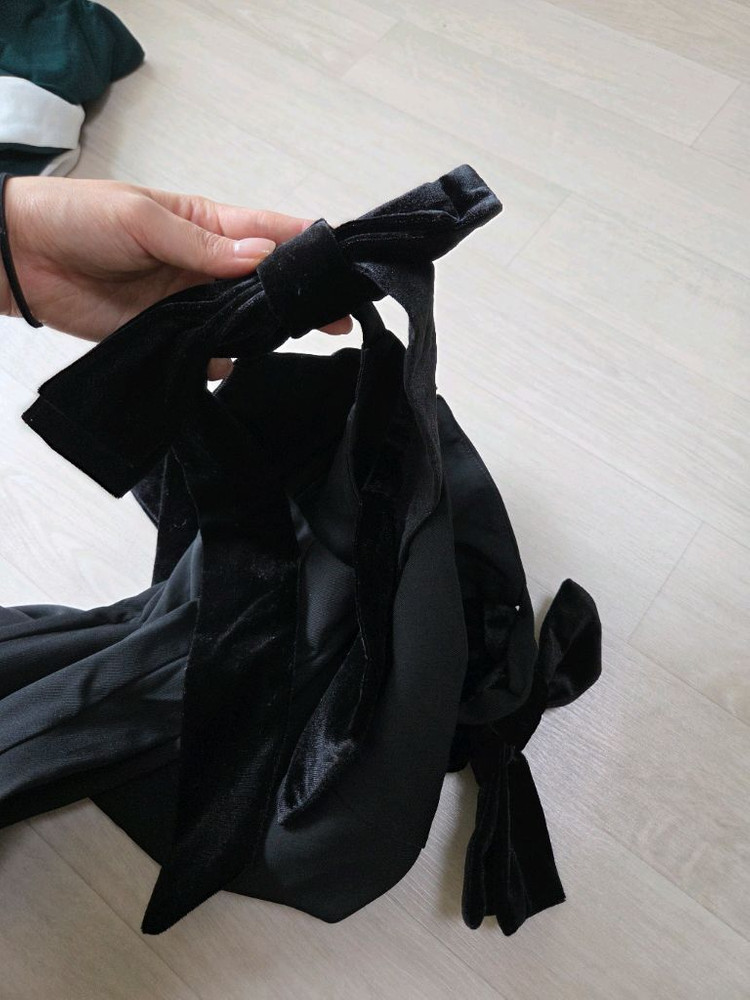 샵사이다 블랙 U넥 보우넥 미니 드레스 (새상품) 웨딩촬영 캐쥬얼룩 신혼여행 원피스 이미지