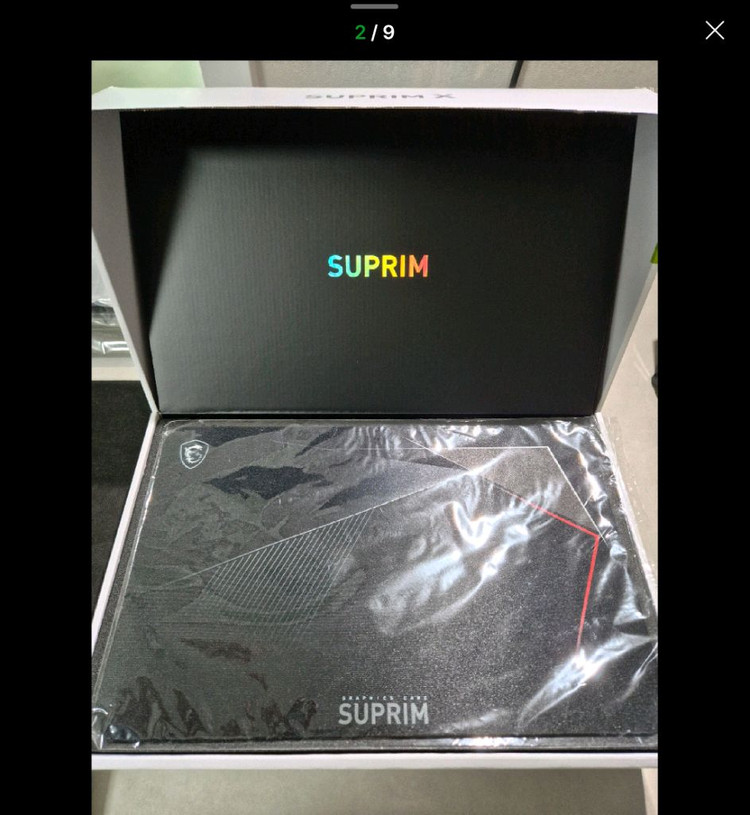 MSI RTX 3080 슈프림 X 12G 그래픽카드 풀박스 이미지