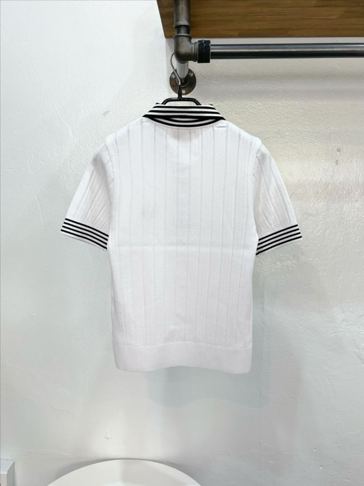 [미착용](55/s) 유타(UTAA) 화이트 반집업 카라넥 골프반팔니트 이미지