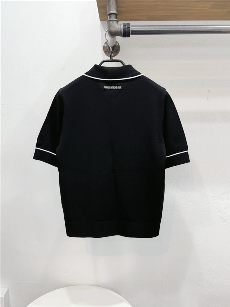 [미착용](55,66) pxg 블랙 26ss 카라넥 반팔 골프니트웨어 이미지