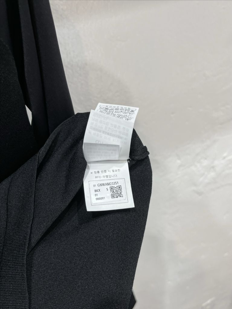 [미착용](55/s) 지포어 블랙 소매냉감 믹스 카라넥 니트 골프티셔츠 이미지