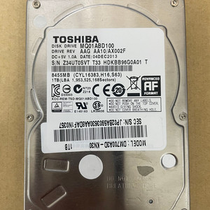 Toshiba 노트북용 2.5인치 하드디스크 / 1TB / SATA 이미지