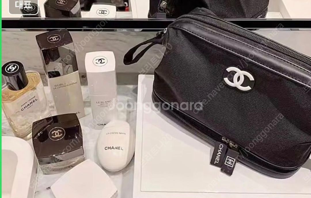 샤넬 정식 뷰티트래블 여행용 화장품 빅 파우치 새상품 이미지