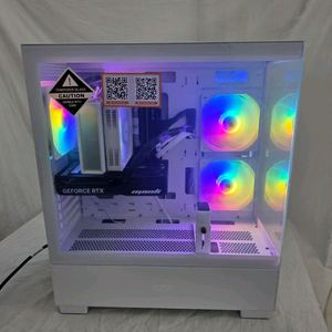 i5-12400F RTX 5060 화이트 게이밍 조립 PC 이미지