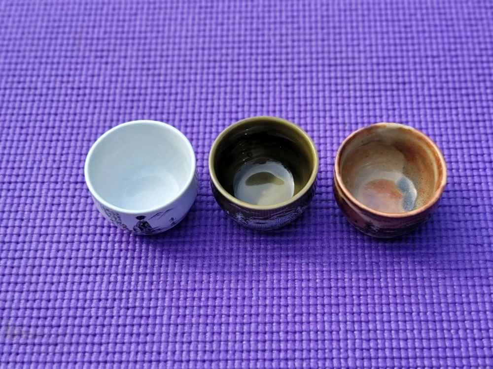 일본 교토 빈티지 기념품 술잔 찻잔 3p 이미지