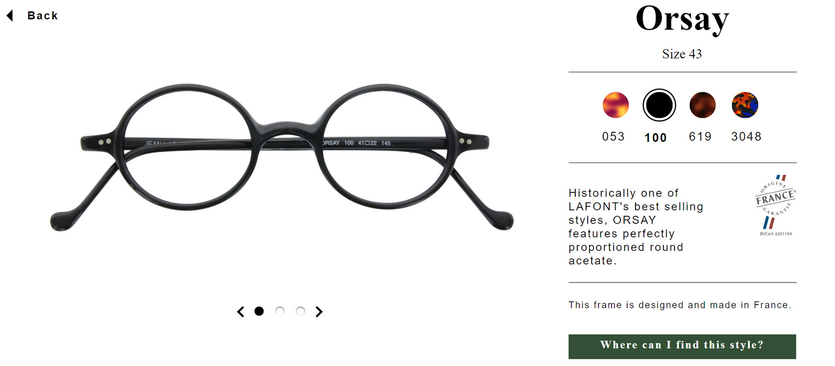 라퐁 lafont orsay 프랑스 동글이 김구 존레논 스몰안경 0171 이미지