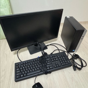 사무용 hp데스크탑 컴퓨터 모니터 키보드 마우스 일괄 팝니다 이미지