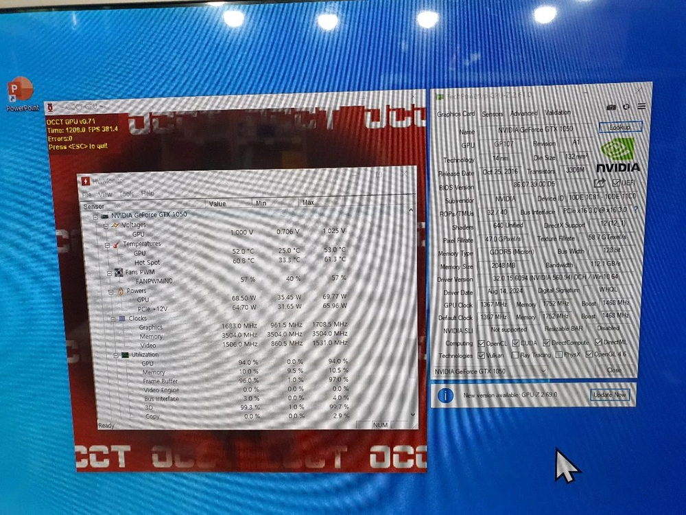 GALAX GTX 1050 2G 그래픽카드 이미지