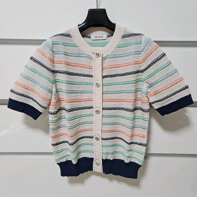 마인 멀티 컬러 라인 니트 가디건 랑방 타임 더캐시미어 시스템 오브제 sjsj 이미지
