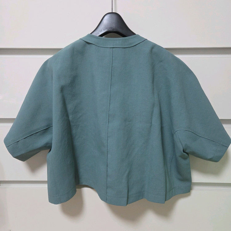 마인 오버사이즈 크롭 자켓 스모크그린 55 랑방 타임 더캐시미어 시스템 오브제 sjsj 이미지