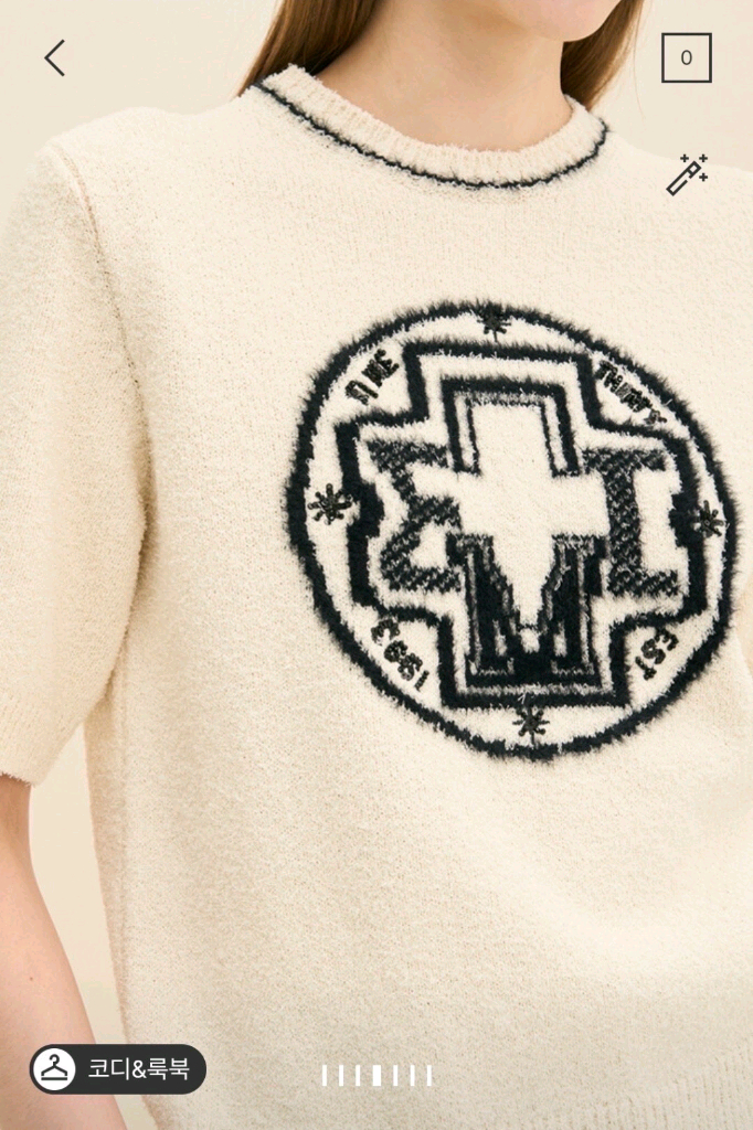 타임 실크 블렌드 인타르시아 니트 탑 크림 랑방 마인 더캐시미어 시스템 오브제 sjsj 이미지