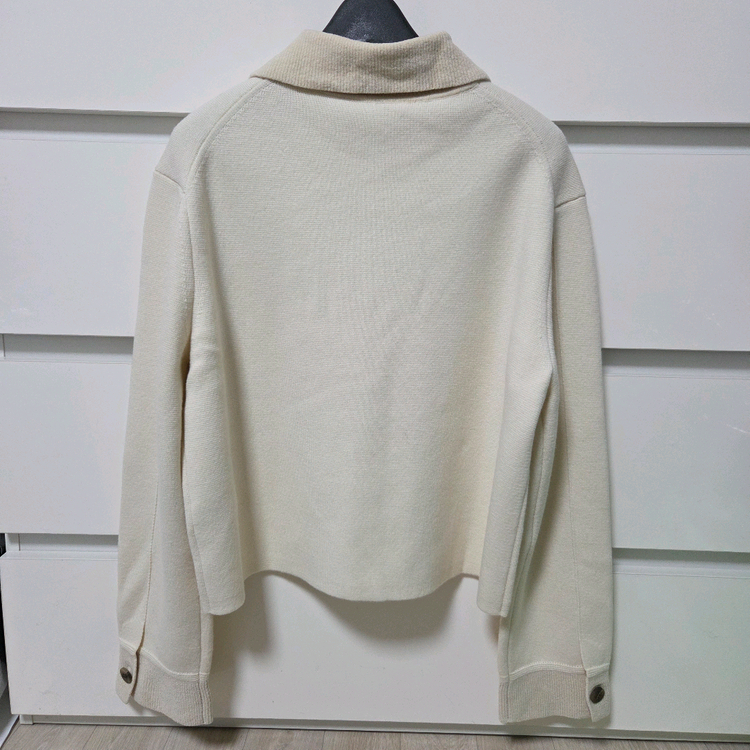 더캐시미어 캐시미어 캐시미어 블렌드 컬러 라인 니트 자켓 크림 55 랑방 타임 마인 이미지