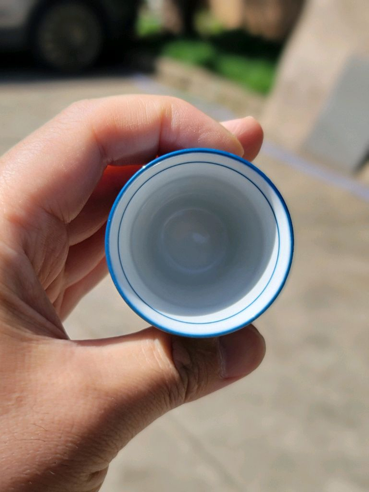 석촌도자기 당초문 청화 백자 찻잔 술잔 레트로 빈티지 10p 이미지