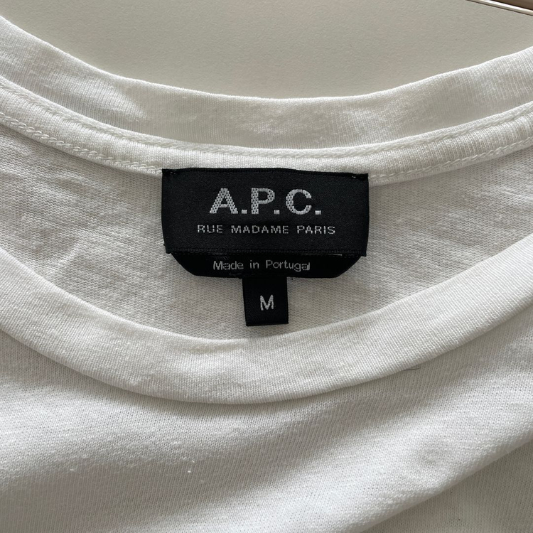 아페쎄 공용m 오버핏 로고 화이트 반팔 티셔츠 이미지