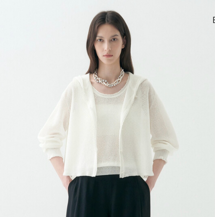 26 신상 랑방 후드 가디건 새상품 타임 마인 이미지