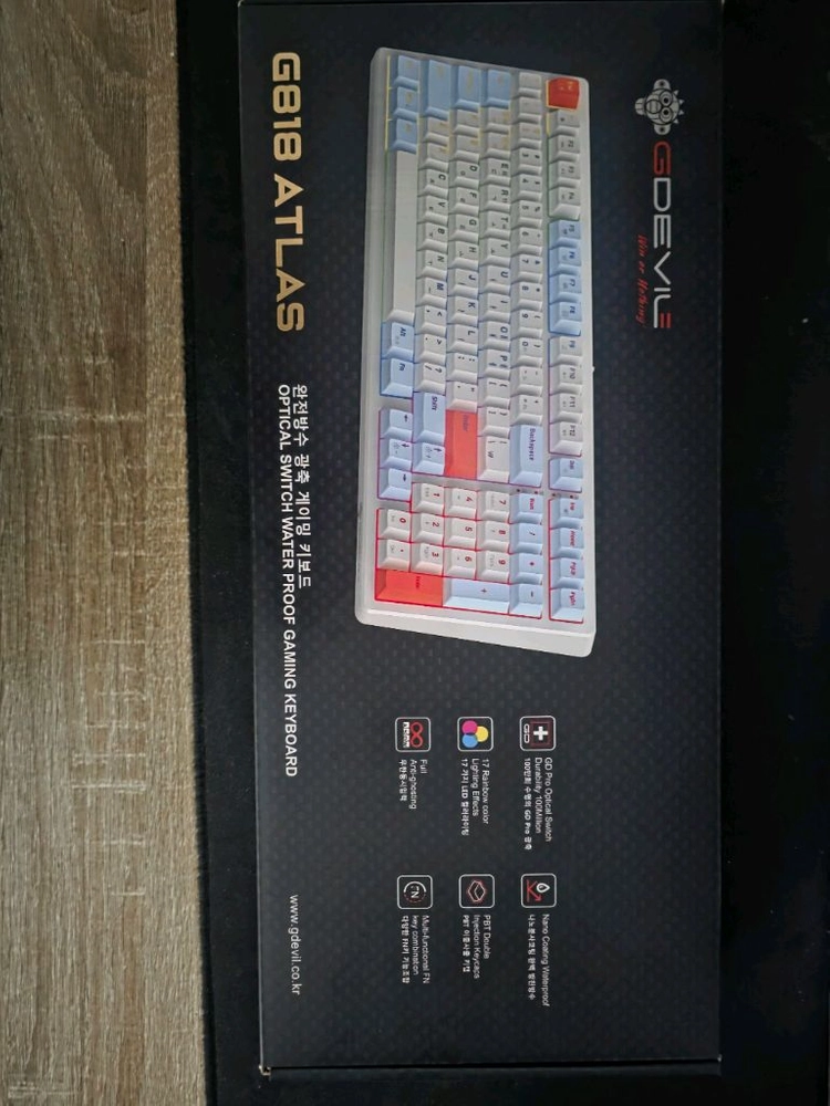 GDEVIL G818 ATLAS 광축 게이밍 키보드 유선 이미지