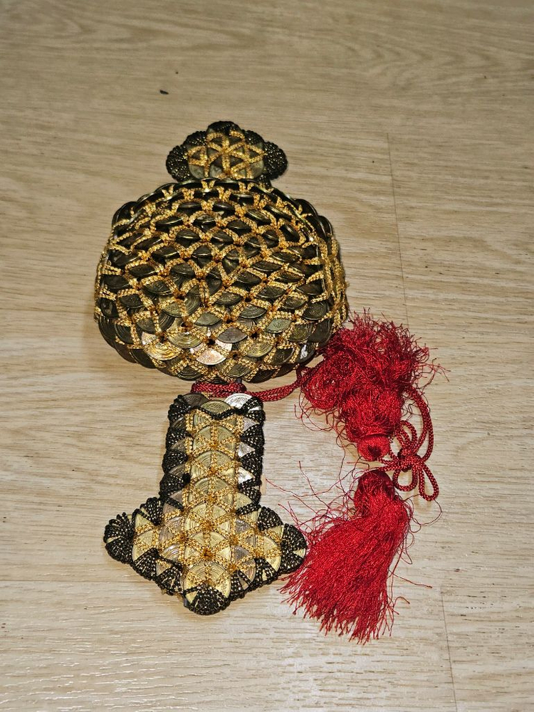 Aㅡ21.(초희귀/새해선물) 일본 5엔 동전으로 엮은 인연과 복을 부르는 전통 공예품 이미지