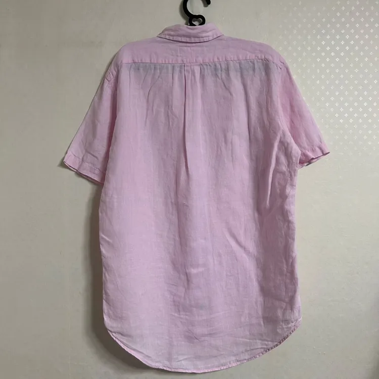 폴로 랄프로렌 린넨 반팔 셔츠 핑크 S 이미지