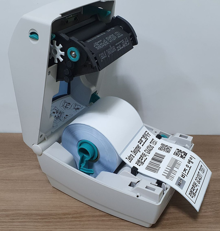 지브라 GC420t 스티커라벨 바코드 네임스티커 택배송장프린터/ 감열+열전사 겸용/ A급/ 사용량 거의없음 이미지