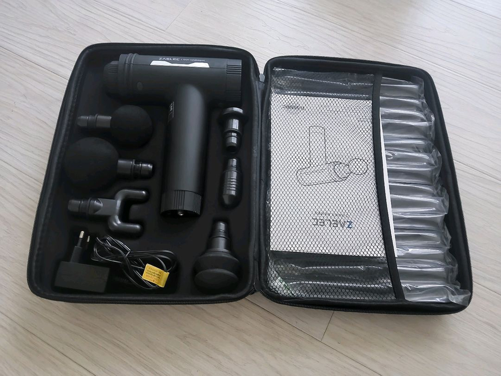 자일렉 건 마사지기 블랙 풀세트 이미지
