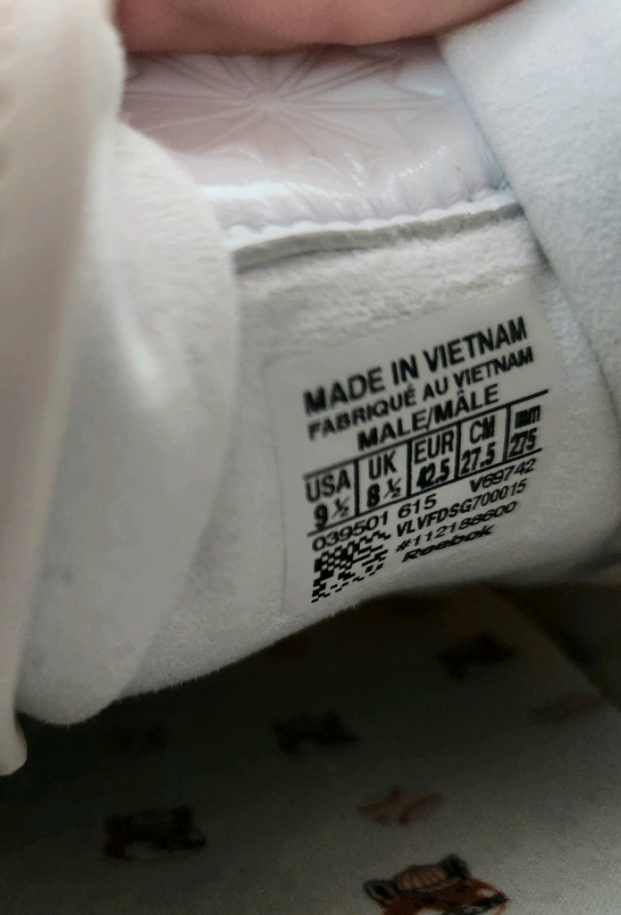 메종키츠네 리복클래식 콜라보 운동화( 275) 이미지