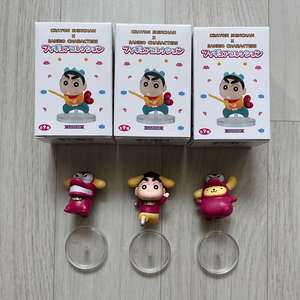 (3종 일괄)산리오 짱구 콜라보 피규어 폼폼푸린 폼푸 가챠 굿즈 크레용 신짱 이미지